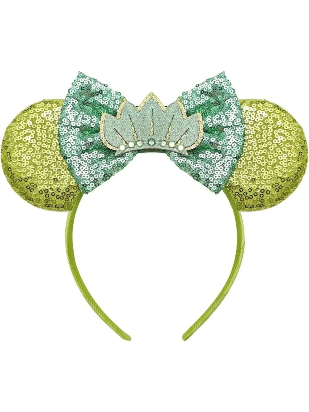 Women green cloth Hair Handmade Mickey Mouse Costume Headband